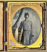 Load image into Gallery viewer, Rare Museum Qlty Tintype Photo Texas Confederate Officer Soldier Original 1860s