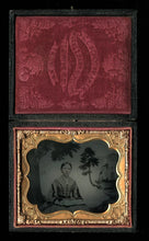 Load image into Gallery viewer, Troy New York Beauty Holding Open Book - Great Painted Backdrop! 1860s