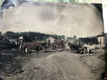 Load image into Gallery viewer, Large Tintype THRESHING MACHINE On OHIO Farm Antique Farming Thresher Photo Rare