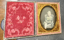 Load image into Gallery viewer, 1/6 Daguerreotype Photo ID'd Maine Boy Harry Doane Died Young Sad Fam History