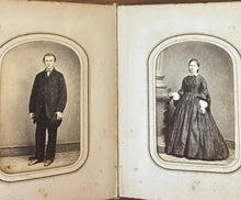 Load image into Gallery viewer, Newton New Jersey Family Album 48 CDV Tintype Photos Civil War Tax Stamps 1860s