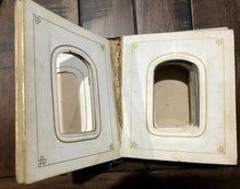 Load image into Gallery viewer, Empty 1860s Leather Photo Album Holds 50 CDVs or Tintype Photos