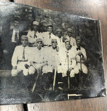 Load image into Gallery viewer, Excellent 19th Century tintype photo baseball team player & manager antique Rare