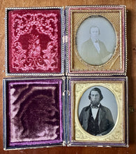 Load image into Gallery viewer, Two Men Daguerreotype & Ambrotype Lot 1850s 1/6 Plate