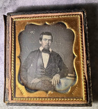 Load image into Gallery viewer, 1/6 Tinted Daguerreotype Handsome Man ID'd Philadelphia Photographer