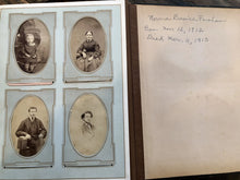 Load image into Gallery viewer, Large Antique "Fern" Album + 65 Photographs 1800s Victorian CDV Tintype Cabinet