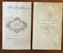 Load image into Gallery viewer, ID'd 1st NH Cavalry Civil War Soldier with Battle Flag Rare CDV Set 1860s Photos