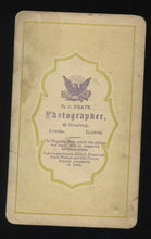 Load image into Gallery viewer, Outdoor Street View Aurora Illinois 1870s Signs Storefront CDV Photo