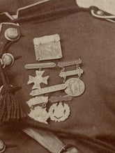 Load image into Gallery viewer, Cabinet Card Indian Wars Era Soldier with Sword, Medals Maine Photographer