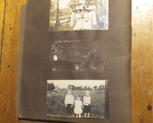 Load image into Gallery viewer, Circa 1910's Antique PHOTO ALBUM & PHOTOS Family, Children, Women, Animals