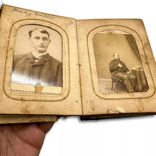 Load image into Gallery viewer, 1860s Photo Album w' Civil War Soldier Tax Stamps ID'd People CDVs