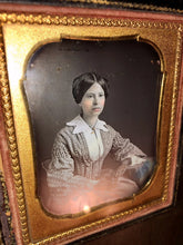 Load image into Gallery viewer, THREE daguerreotype Photos of pretty women, one tinted 1800s Fashion LOT