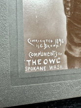 Load image into Gallery viewer, VERY RARE GOLD RUSH OWL SALOON ADVERTISING WITH MASKED OUTLAW AIMING GUN MINING