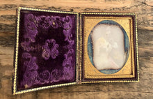 Load image into Gallery viewer, 1/6 Daguerreotype Beautiful Woman Tinted Dress Gold Jewelry Photographic Brooch