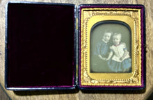 Load image into Gallery viewer, Beautiful HALF PLATE Tinted Daguerreotype of Cute Siblings Boy & Girl