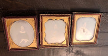 Load image into Gallery viewer, THREE daguerreotype Photos of pretty women, one tinted 1800s Fashion LOT