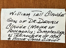Load image into Gallery viewer, 1/6 Daguerreotype of ID'd Man WILLIAM TELL CLAUDE Annapolis Maryland