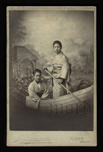 Load image into Gallery viewer, Japanese Women in Rowboat! Signed Tanaka KOBE JAPAN 1800s Cabinet Photo