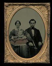 Load image into Gallery viewer, 1/4 Tinted Ambrotype Lenz Family of Baltimore Maryland ID'd Genealogy