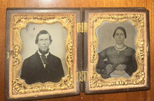 Load image into Gallery viewer, ORIGINAL CIVIL WAR USS MONITOR DOUBLE UNION CASE WITH AMBROTYPE PHOTOS