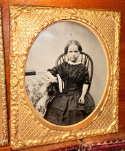 Load image into Gallery viewer, Lot of (4) 1/6 Ambrotype Photos Of Children Kids Tinted Toy Rocking Horse 1800s