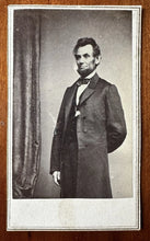 Load image into Gallery viewer, MATHEW BRADY ~ Rare Original CDV of Abraham Lincoln 1860s Photo