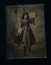Load image into Gallery viewer, Woman Wearing Gypsy Costume ID'd 1800s Photo PETRICK Surname Antique