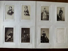 Load image into Gallery viewer, Beautiful Antique Photo Album 1860s CDV Political Royalty Religious Pope Rare