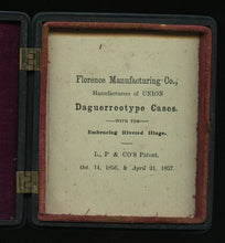 Load image into Gallery viewer, Rare “FLORENCE” Union Case + 1860s 1/6 Tintype Photo Victorian Era Woman Antique