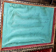 Load image into Gallery viewer, 1/4 Sealed Daguerreotype Photo of ID'd Man & Woman 1850s Massachusetts