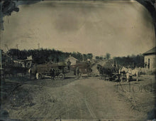 Load image into Gallery viewer, Large Tintype THRESHING MACHINE On OHIO Farm Antique Farming Thresher Photo Rare
