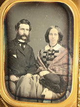 Load image into Gallery viewer, GURNEY 1/4 Daguerreotype ID'd Man & Wife New York City Dated 1858