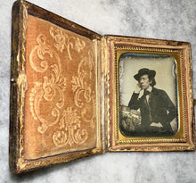 Load image into Gallery viewer, ID'd Confederate Courier Georgia Daguerreotype Pre Civil War 1850s Rare Photo