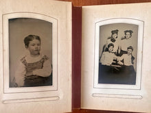 Load image into Gallery viewer, Leather Album 48 Antique Tintype Photo 1860s 1870 1880 1890s Victorian Men Women