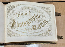 Load image into Gallery viewer, Victorian Era Embossed Leather & Brass Antique Photo Album 1860s Storage Book