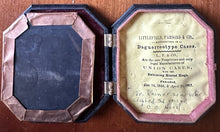 Load image into Gallery viewer, ID'd Doctor Rhinerson in Octagonal Thermoplastic Case 1/6 Tintype 1860s Photo