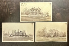 Load image into Gallery viewer, Lot of 3 Aurora Illinois House 1860s CDV Photo Victorian Civil War Architecture