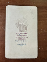 Load image into Gallery viewer, Unusual CDV Photo Flower Cart Memorial? Chicago Photographer Mosher