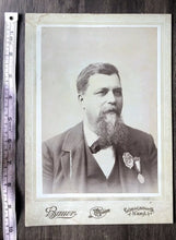 Load image into Gallery viewer, RARE 10x7 Inch Leavenworth Kansas Police Chief Sheriff Cabinet Card 1800s Photo