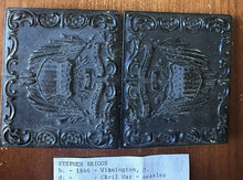 Load image into Gallery viewer, ID'd Man in Patriotic Case Died of Measles Civil War 1/9 Tintype Photo Soldier