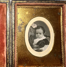 Load image into Gallery viewer, Hidden Mother Daguerreotype Obscured Face Unusual 1/9 Plate Unusual Photo 1800s