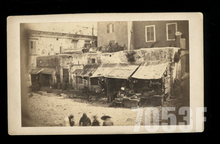 Load image into Gallery viewer, RARE MOROCCO MARKETPLACE 1860S OUTDOOR CDV PHOTO BY CHOUFFLY MIDDLE EAST AFRICA