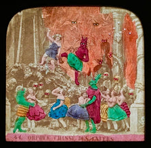 Load image into Gallery viewer, 1860s 3D Tissue Stereoview Orpehus & Satan in Hell - Skeletons and Demons Rare