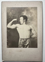 Load image into Gallery viewer, California Bodybuilder or Boxer Flexing Muscle Rare Antique Photo Sandow Int