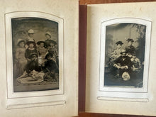 Load image into Gallery viewer, Leather Album 48 Antique Tintype Photo 1860s 1870 1880 1890s Victorian Men Women