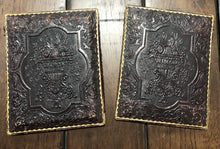 Load image into Gallery viewer, 1/4 Sealed Daguerreotype Photo of ID'd Man & Woman 1850s Massachusetts