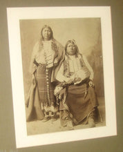 Load image into Gallery viewer, RINHEHART Chief Sentele & Wife Antique Photo INDIAN CONGRESS Native Rare