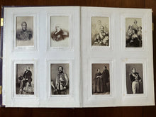 Load image into Gallery viewer, Beautiful Antique Photo Album 1860s CDV Political Royalty Religious Pope Rare