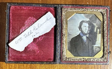 Load image into Gallery viewer, 1/6 Daguerreotype of ID'd Man WILLIAM TELL CLAUDE Annapolis Maryland