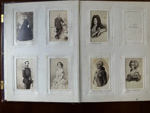 Load image into Gallery viewer, Beautiful Antique Photo Album 1860s CDV Political Royalty Religious Pope Rare